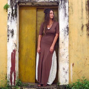 Gaia Conceptions Hampi Salwar Pencil Long Dress - GREEN